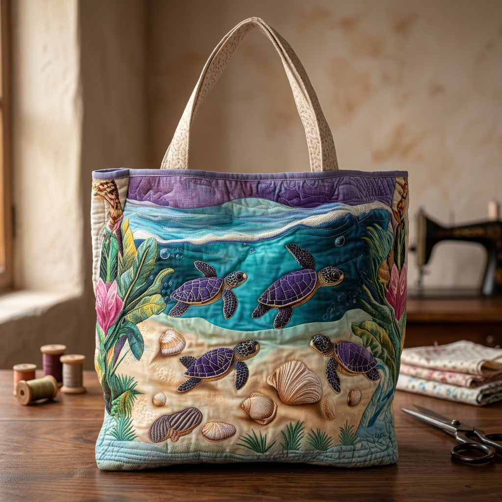 Quilted Bag with Laguna Pattern – Spacious and Lightweight
