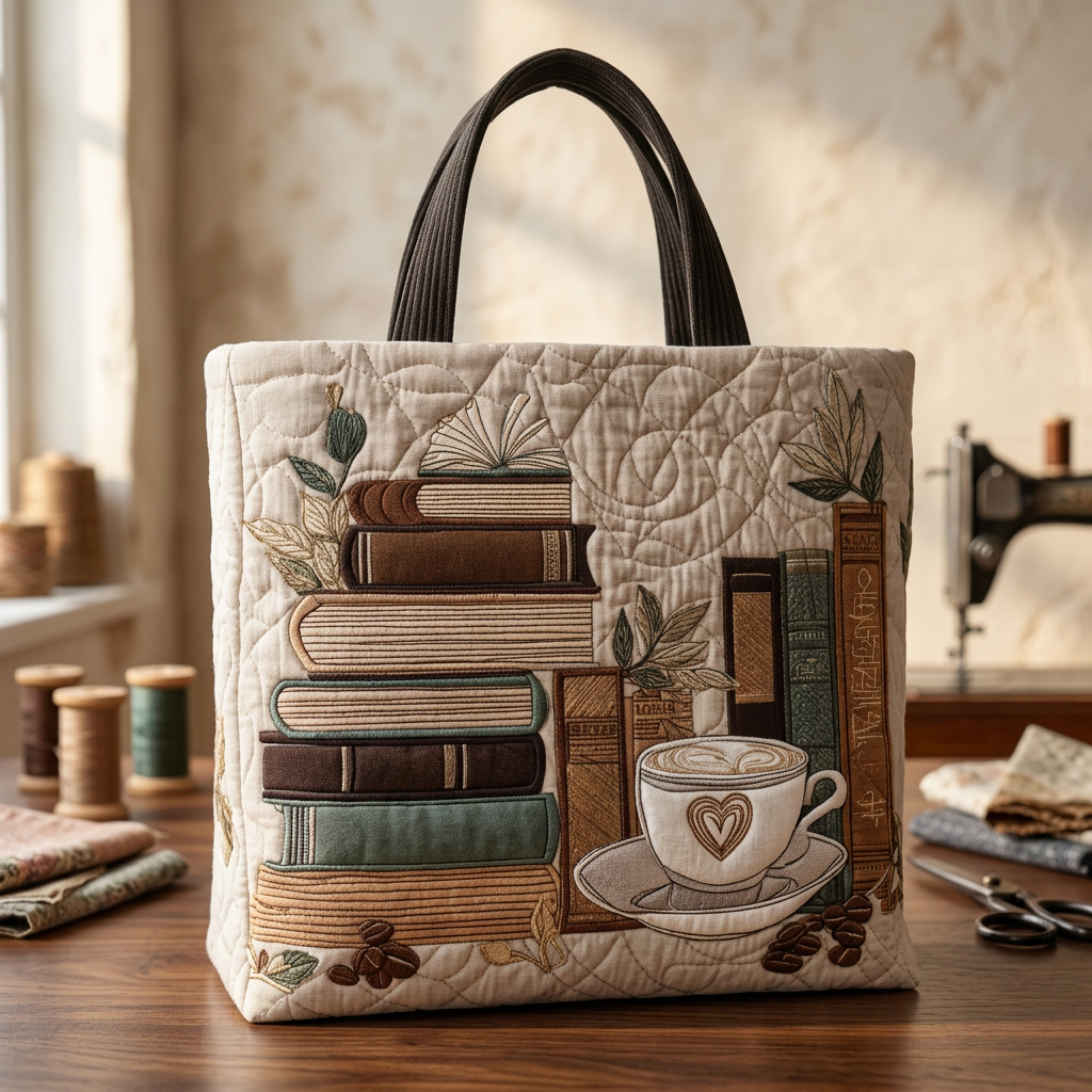 Coffee Motif Artisan Bag – Two Sizes