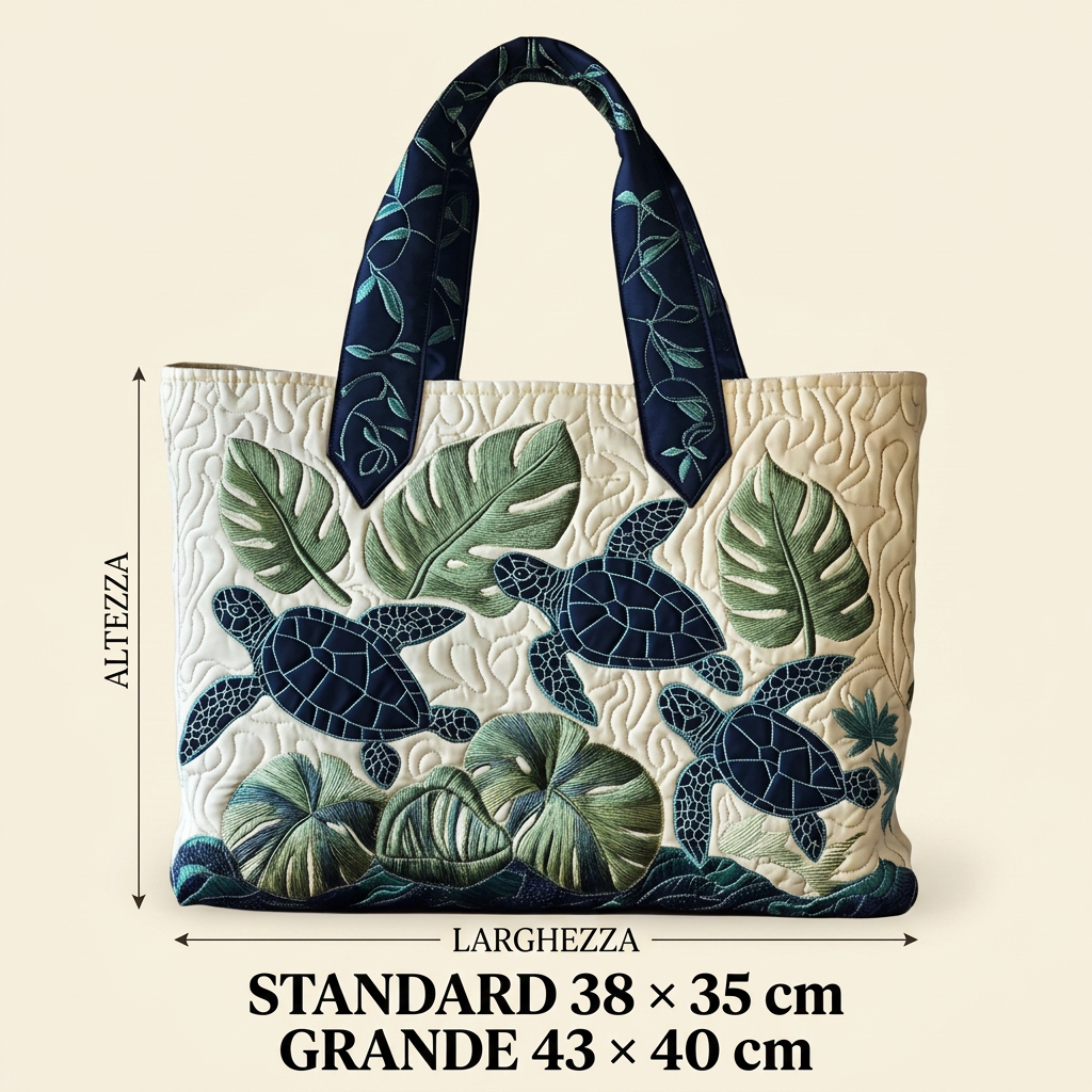Quilted Sea Turtle Bag – Spacious and Lightweight