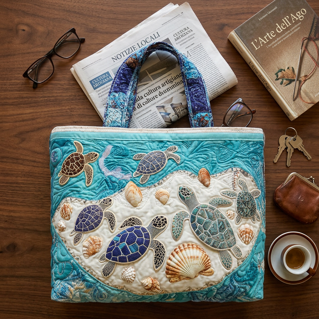 Quilted Artistic Bag Turtles – Two Sizes