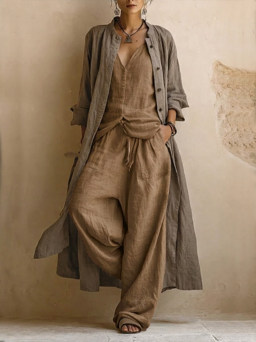 PAOLINA | SOFT SUIT WITH OVERCOAT